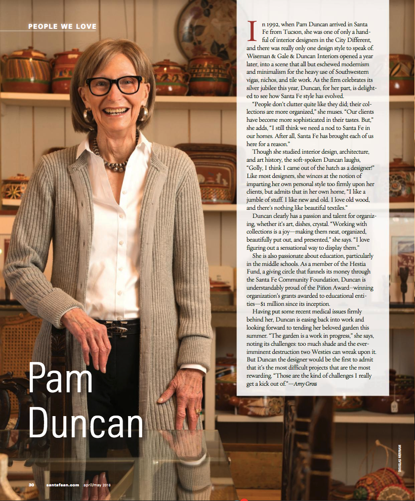 Pam Duncan magazine article